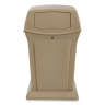 Rubbermaid Commercial, Ranger, 45 gal, Resin, Beige, Square, Receptacle