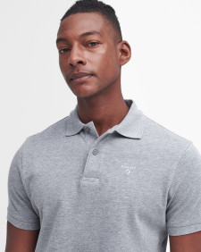 Sports Short-Sleeved Polo Shirt Grey Marl
