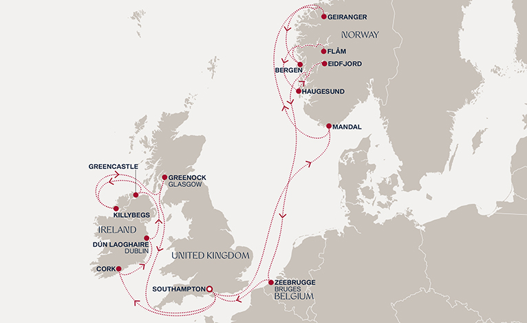 Itinerary map