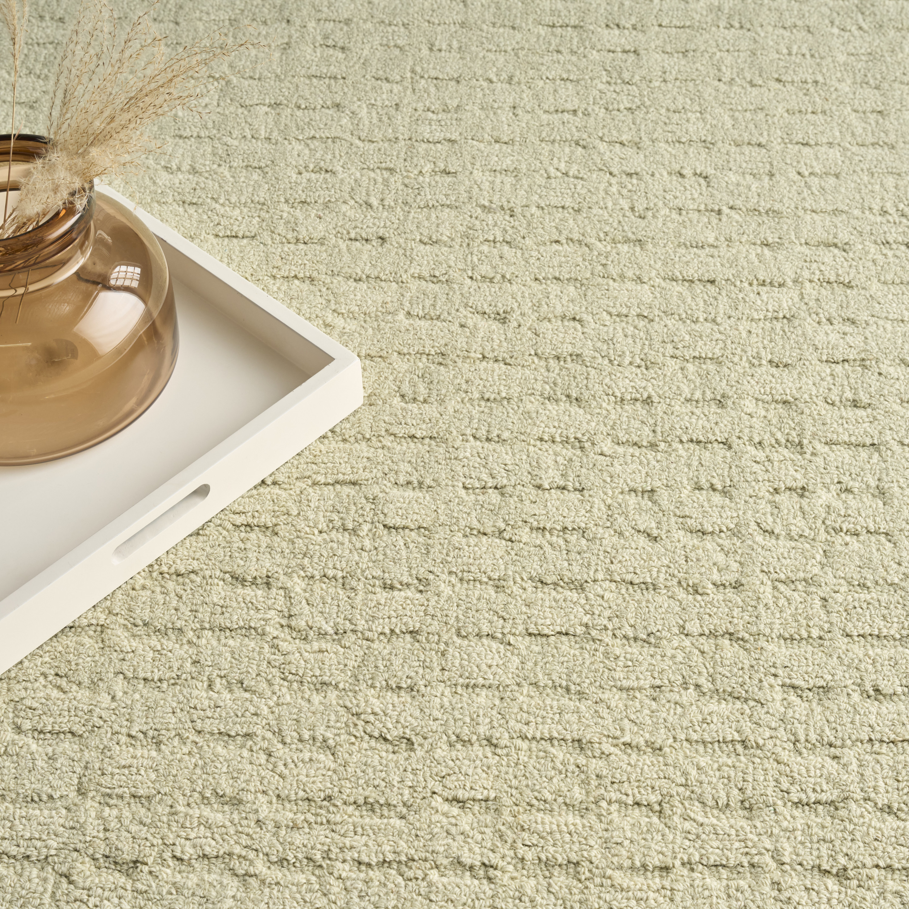 DKNY Pure Grids 7'9" x 9'9" Light Green Contemporary Indoor Rug