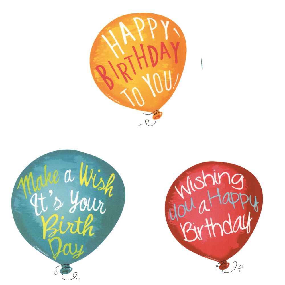 Image Cake Balloon Wishes Variety