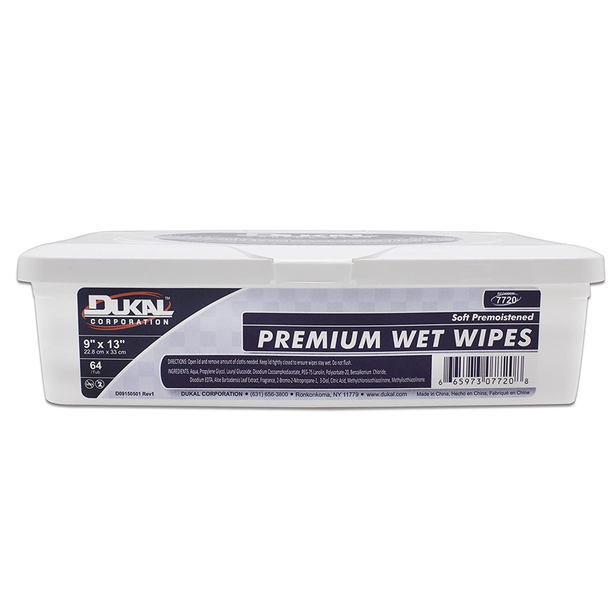 Dukal™ Premium Personal Wipe, 9 x 13 Inch