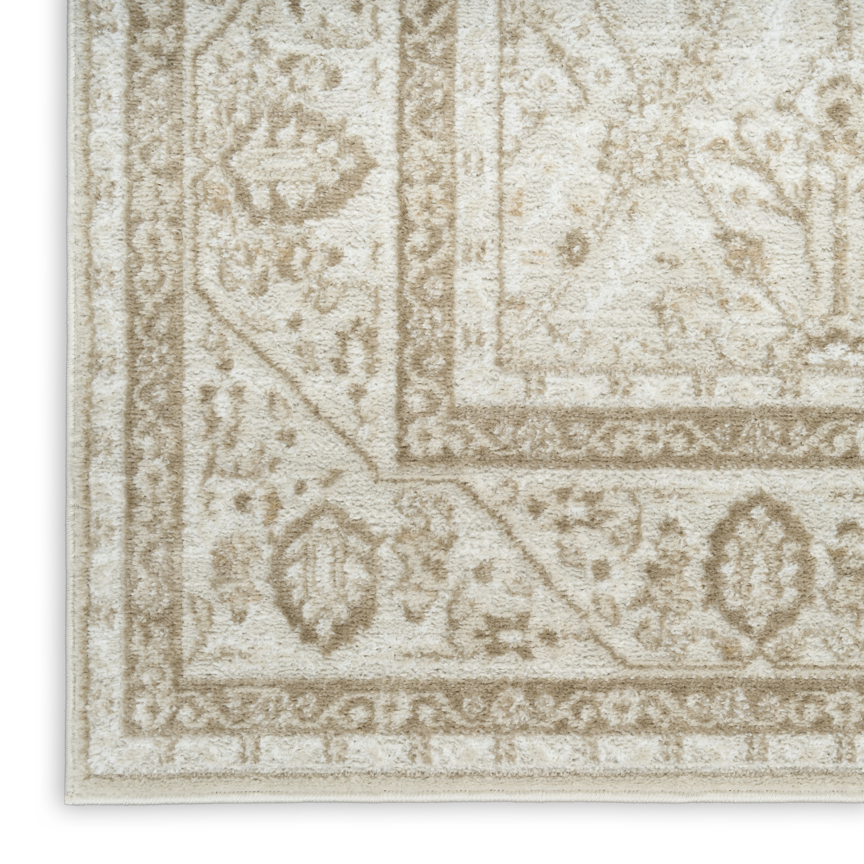 Nourison Dekor 2' x 4' Ivory Taupe Vintage Indoor Rug