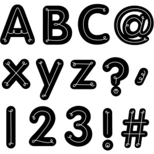 Core Decor Loop-de-Loop Designer Letters, 206 Pieces