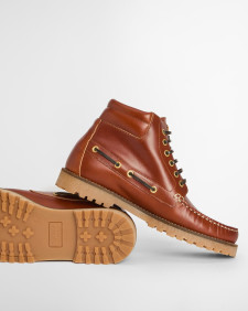 Re-Engineered Tiller Moccasin Boots Tan