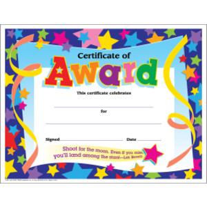 Certificate of Award Colorful Classics Certificates, 30 ct