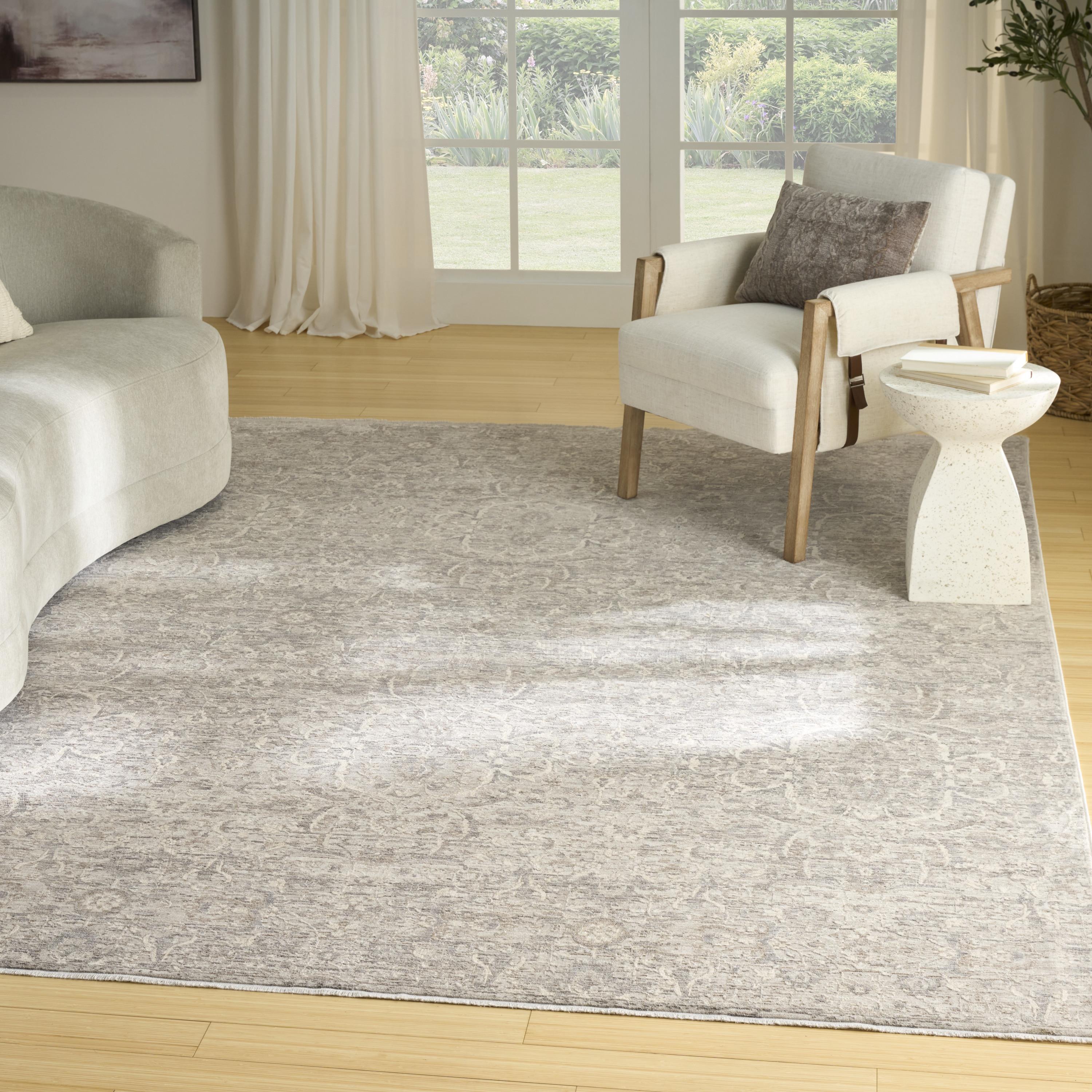 Nourison Shadows 9' x 12' Grey Vintage Indoor Rug