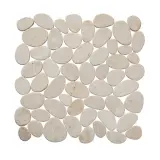 Random Series Beige Marble 12×12 Cobbles Mosaic Tumbled