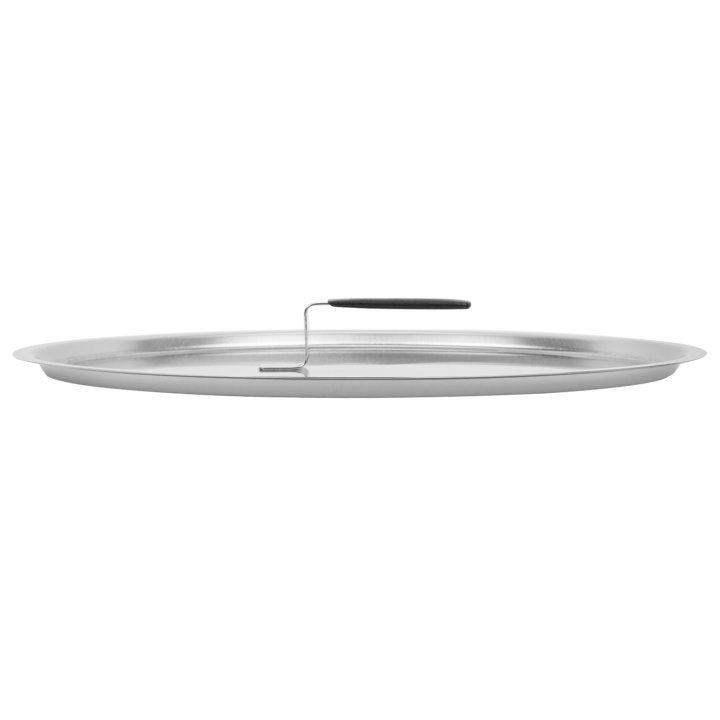 14-inch Tribute® stainless steel frying pan cover with dipped handle