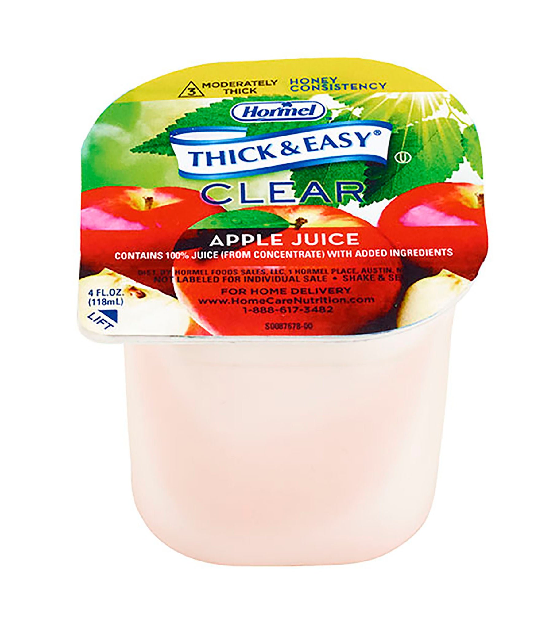 Thick & Easy® Clear Honey Consistency Apple Thickened Beverage, 4-ounce Cup