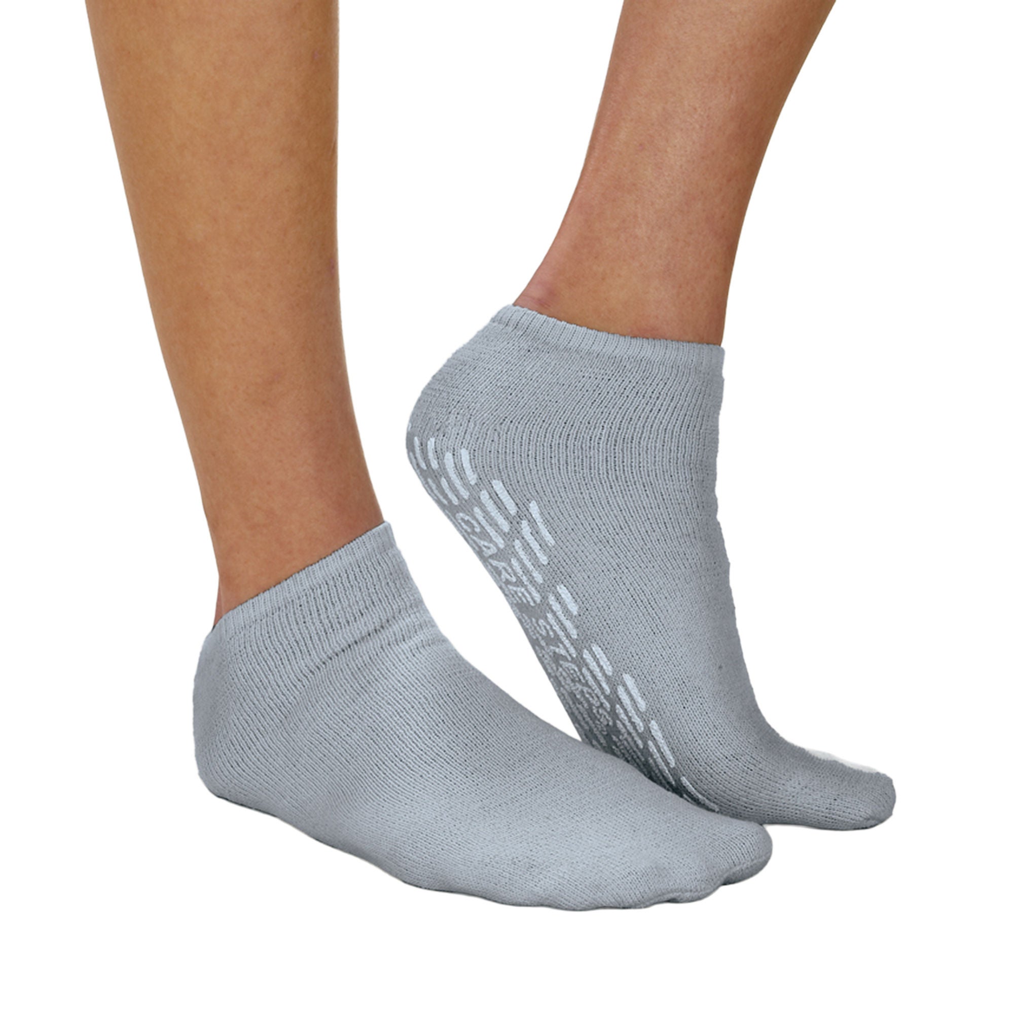 Care-Steps® Single Tread Slipper Socks, Medium, Light Blue