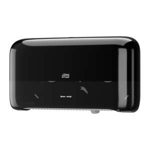 SCA555568, Tork,  T2 Mini Jumbo 2-Roll Toilet Paper Dispenser, Black