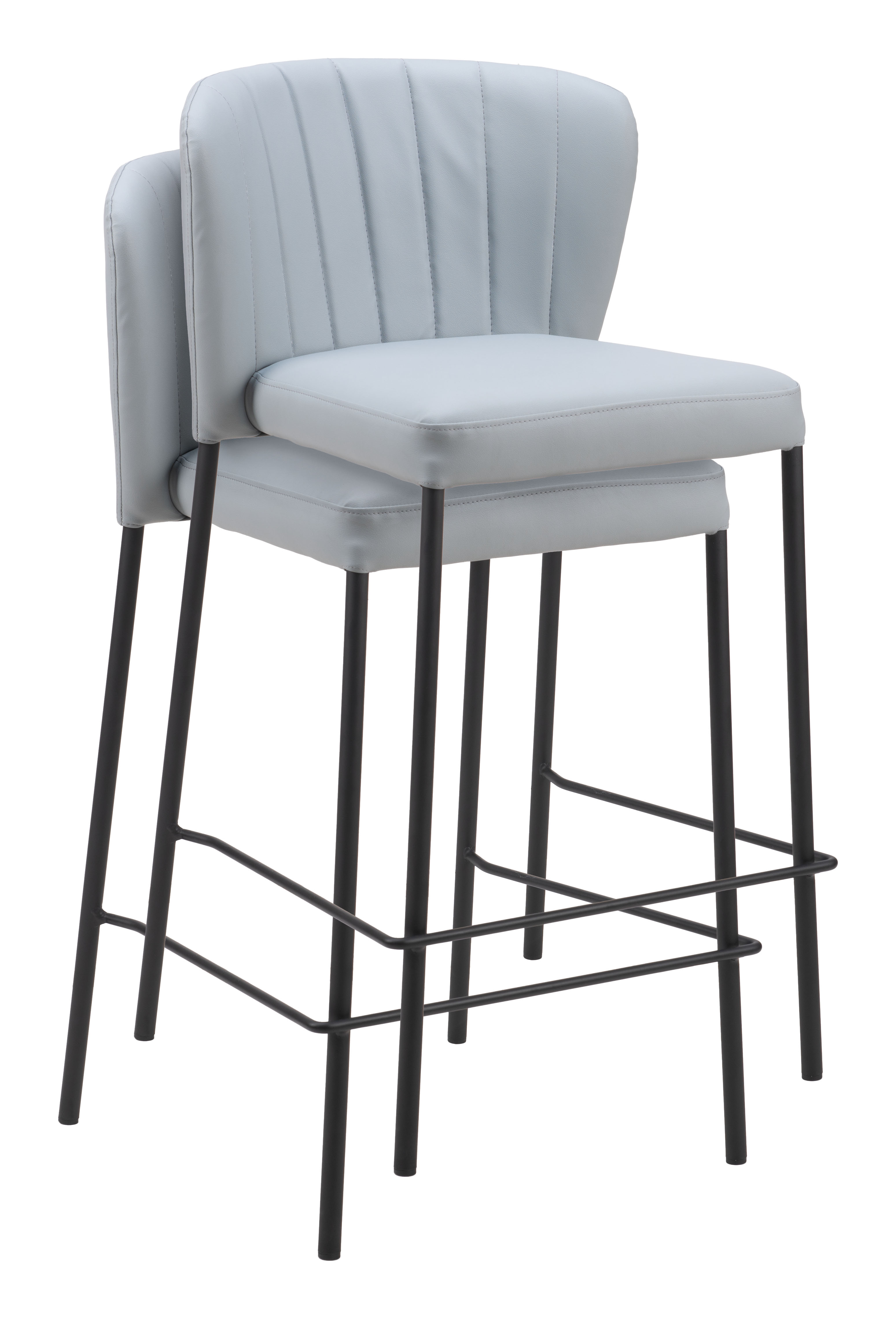 Linz Counter Stool (Set of 2) Gray product image