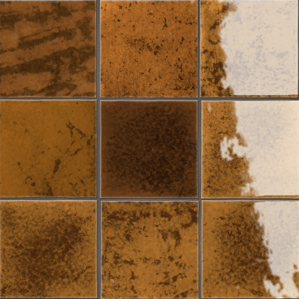 Menorca Rust 4 in. x 4 in. Ceramic Wall Tile