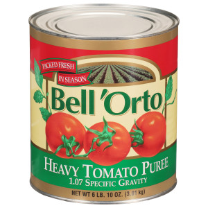 BELL ORTO Heavy Tomato Puree, 107 oz. Can (Pack of 6) image