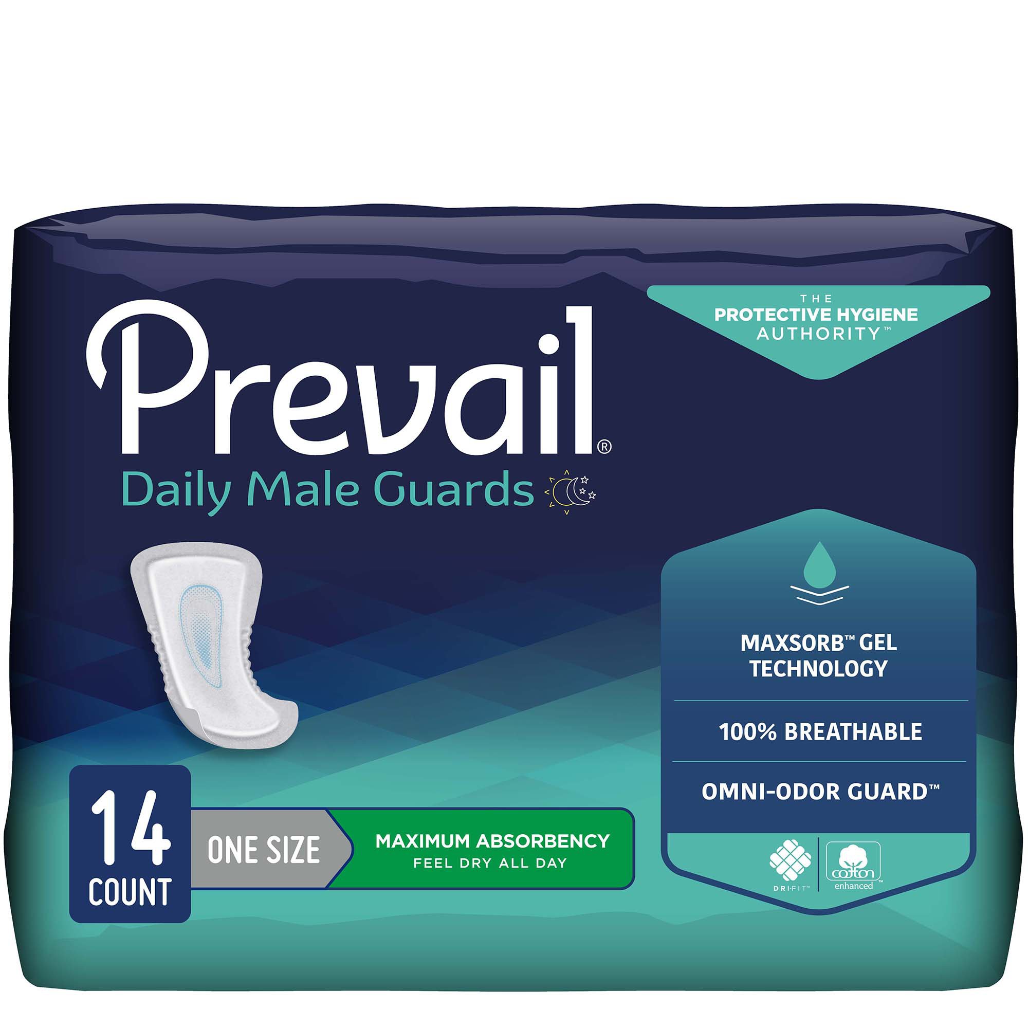 Prevail Daily Male Guards Maximum Bladder Control Pad, 12-Inch Length MK 537655