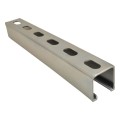 Channel 12 ga. 1-5/8 in. x 13/16 in. L. 10 ft. Half Slotted SilverGalv Steel with 9/16 in. x 1-1/8 in.