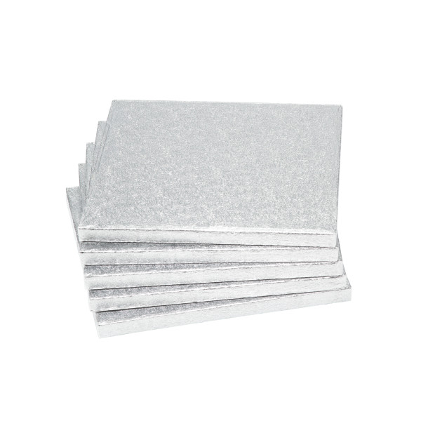 8" Square Silver Foil Cake Board