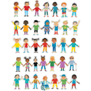 All Are Welcome Kids Cut-Outs, Pack of 36