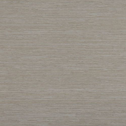 Woven horizontal-striped wallcovering: taupe-gray textured wallpaper with thin irregular cream lines running across, covering the full frame and evenly lit, suggesting a neutral interior wall.