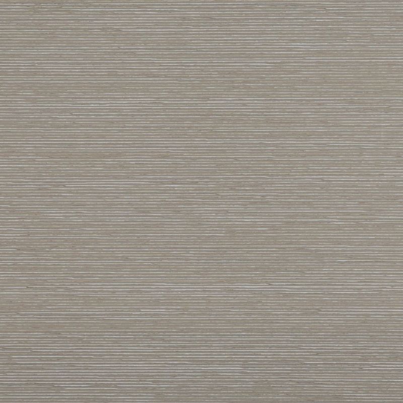 Woven horizontal-striped wallcovering: taupe-gray textured wallpaper with thin irregular cream lines running across, covering the full frame and evenly lit, suggesting a neutral interior wall.