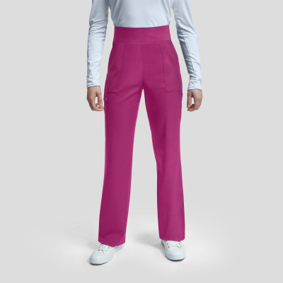 White Cross VIBE WB421 Women&#8216;s Moisture Wicking 6 Pocket Straight Leg Cargo Scrub Pants with Knit Waist and Internal Drawcord-White Cross