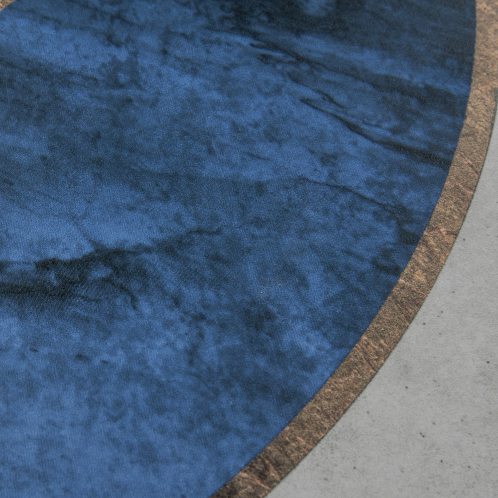 Renaissance Deco Indigo Mandorla 7-7/8 in. x 7-7/8 in. Porcelain Floor and Wall Tile