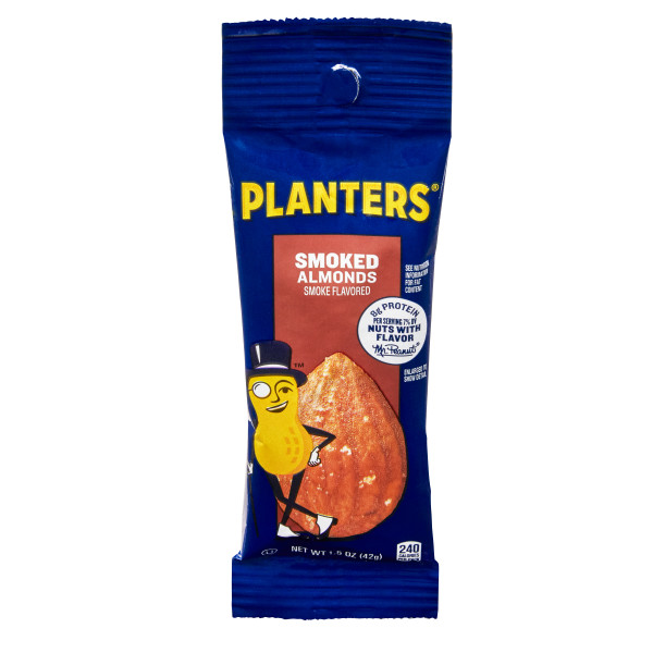 PLANTERS(r) Smoked Almonds Tube 1.5oz . C1C1 - Front Center In Package (Hi Res)