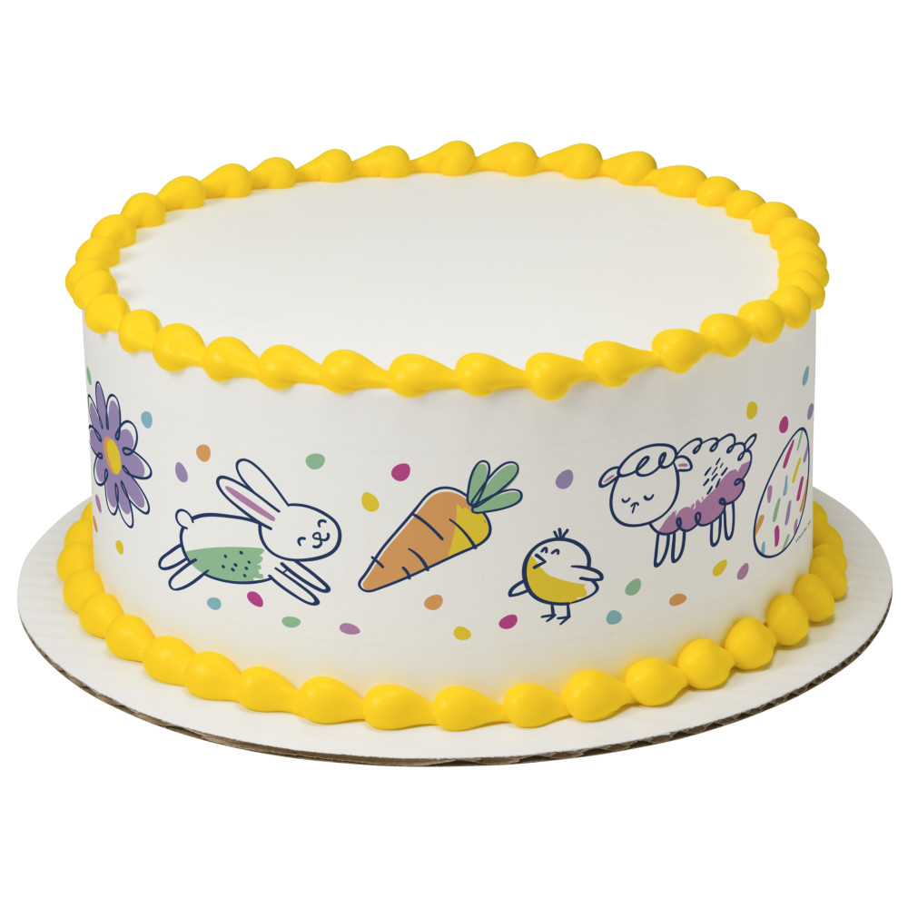 Order Hoppy Easter Doodle Bunny Edible Image® by PhotoCake® Cake from