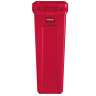 Rubbermaid Commercial, Vented Slim Jim, 23 gal, Resin, Red, Rectangle, Receptacle