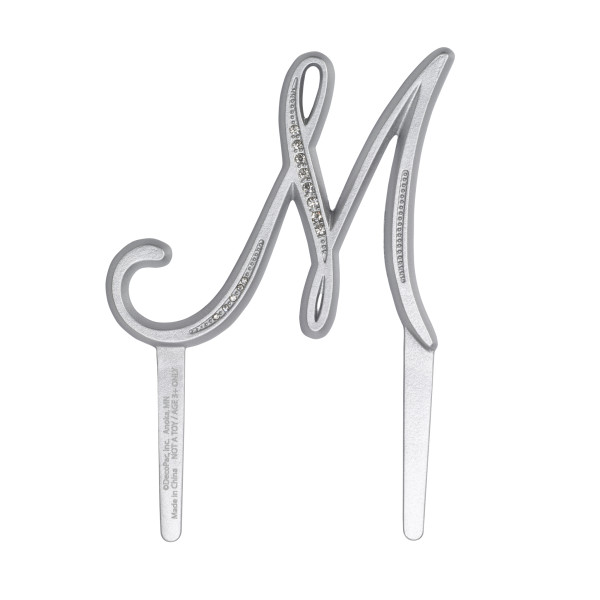 2.5" M Diamond Letter Monogram