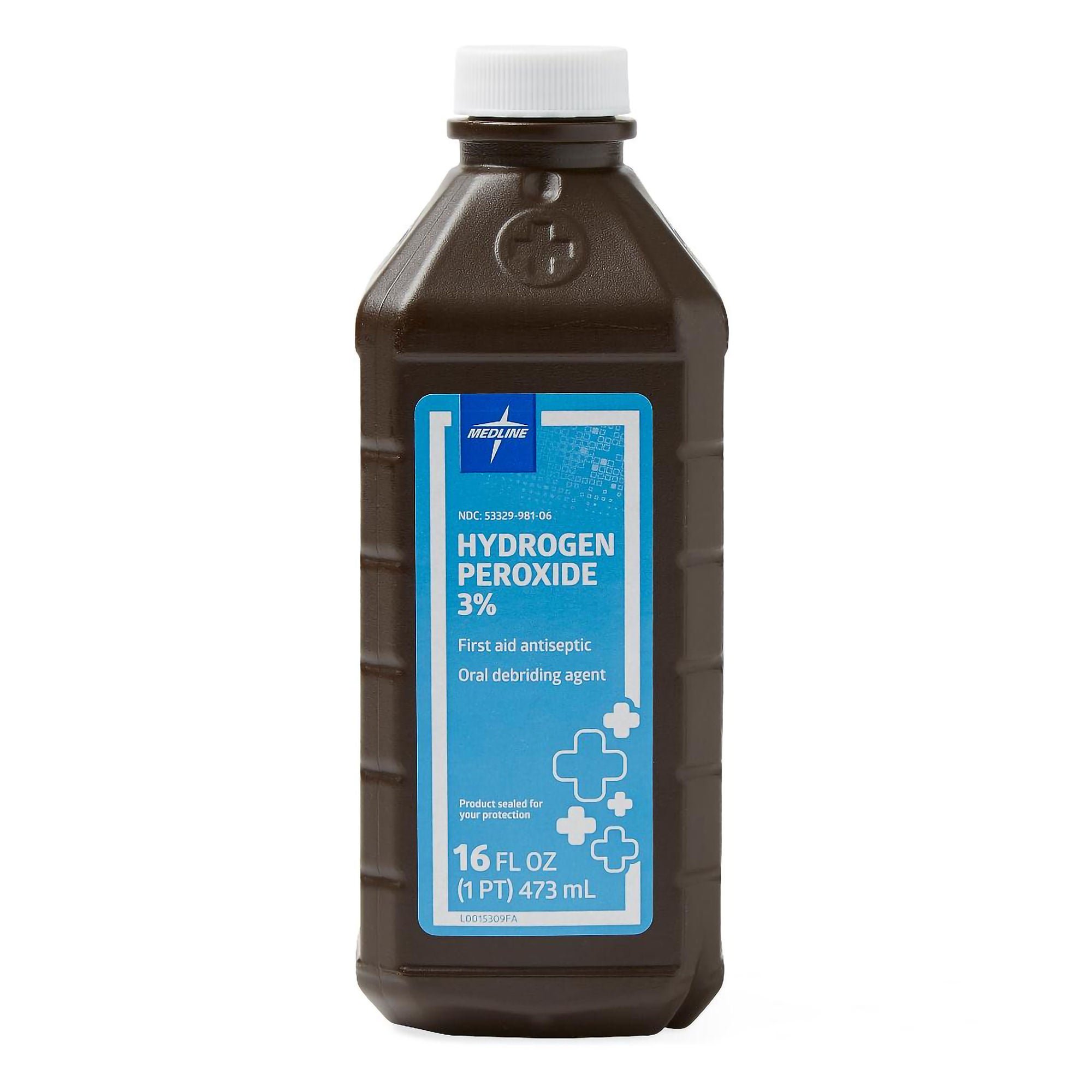 Medline Hydrogen Peroxide Antiseptic, 16 oz. Bottle