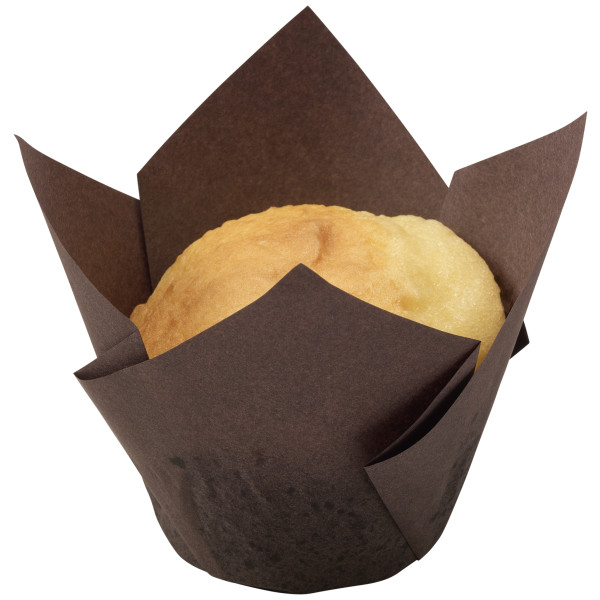 Brown Tulip Baking Cups