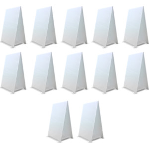 Premium Corrugated Plastic Dry Erase Tabletop Marquee Easel, 11" x 17", Pack of 12