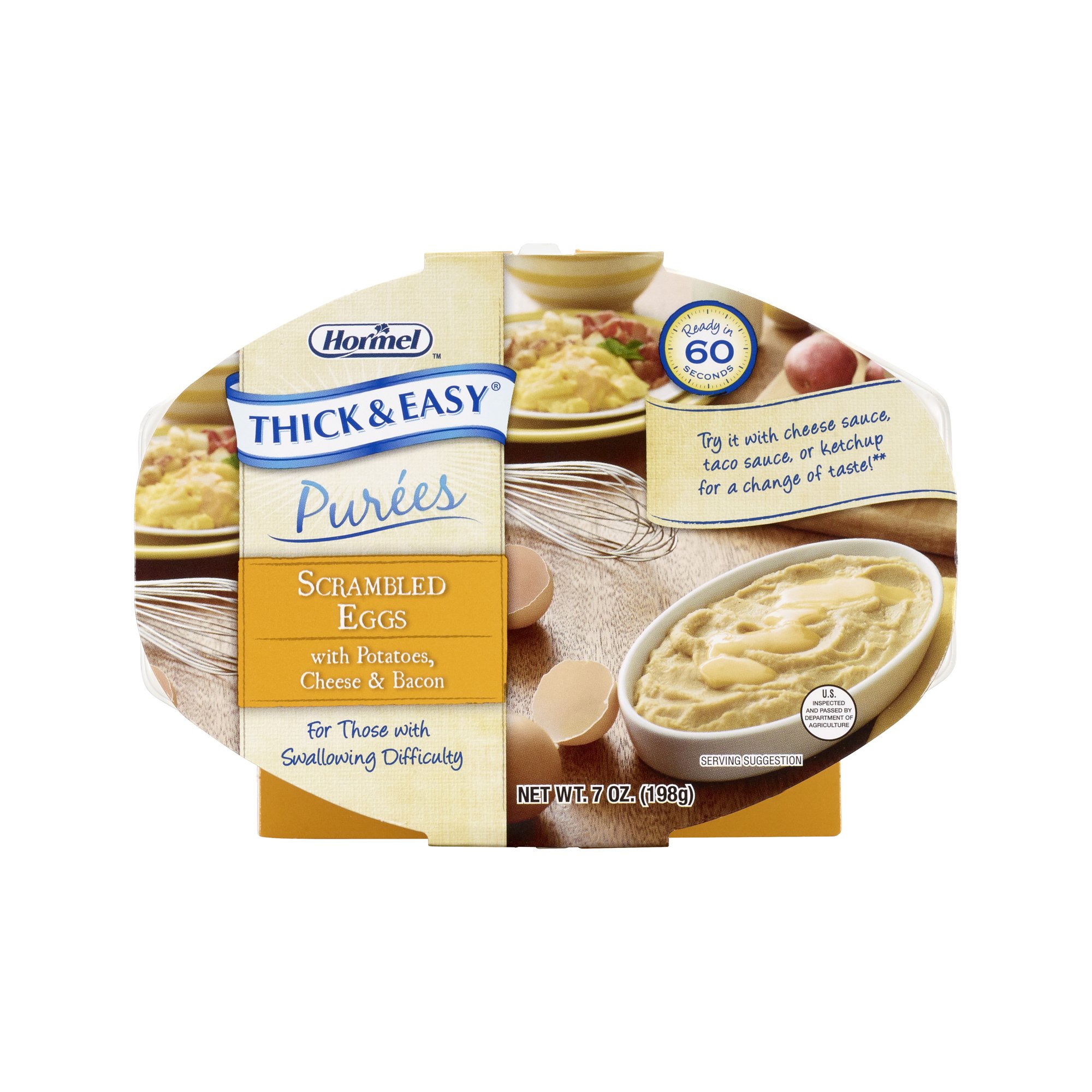 Thick & Easy Pures Scrambled Eggs / Potatoes Thickened Food, 7-ounce Tray MK 797229