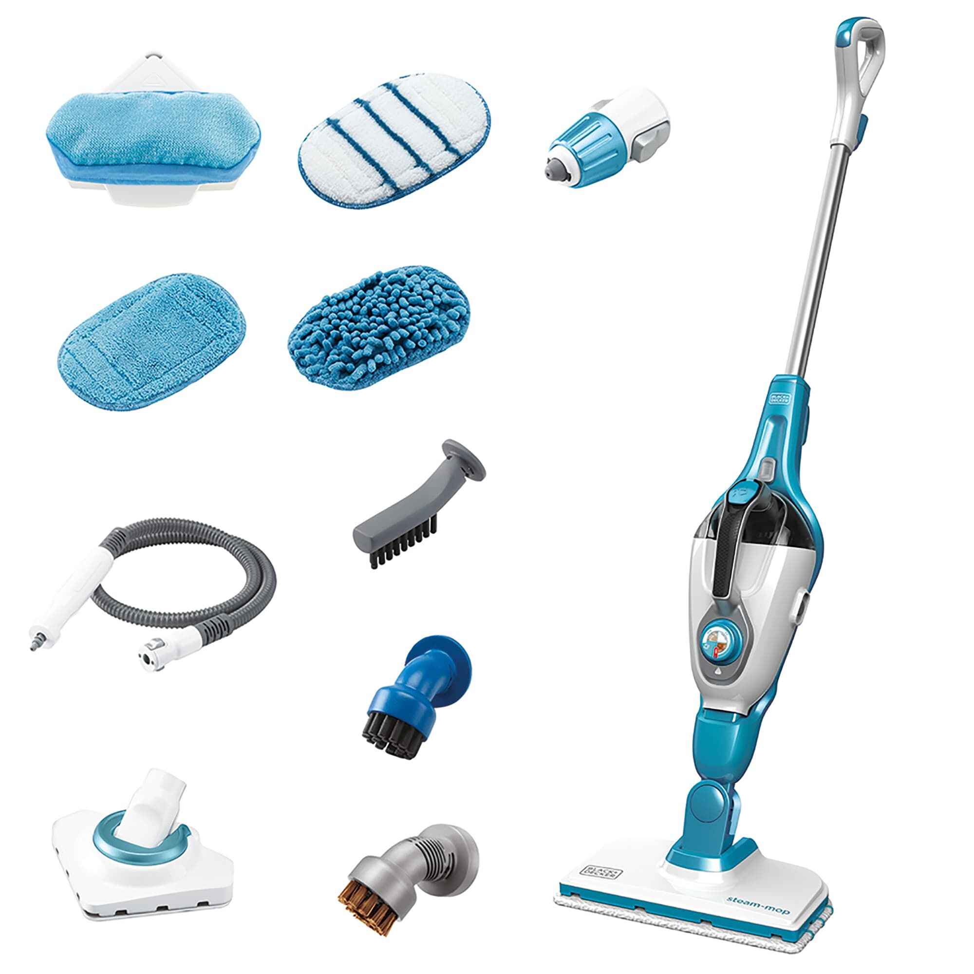 Kit contents for the 7 in 1 steam mop