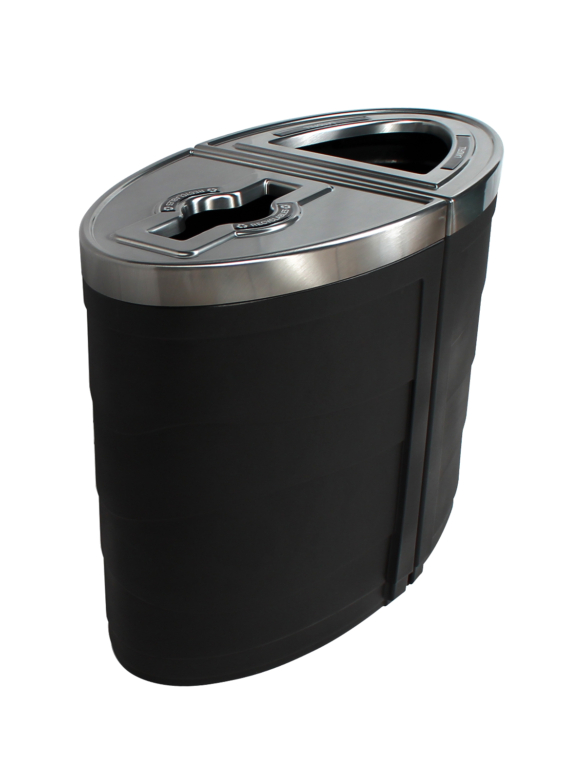 EVOLVE – Double – Kit – Recyclables-Landfill – Mixed-Full – Black