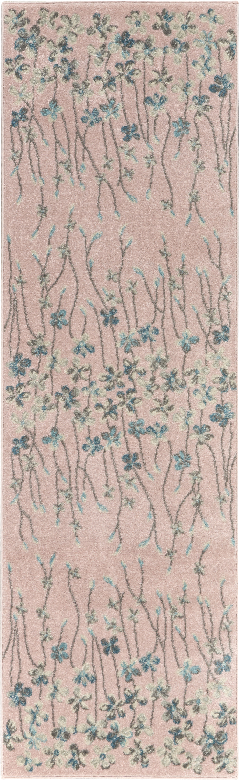 Nourison Tranquil 2'3" x 7'3" Pink Contemporary Indoor Rug