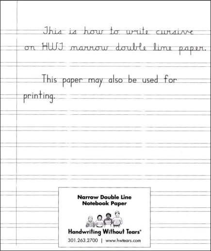 Handwriting Without Tears Narrow Double Line Notebook Paper (ream)