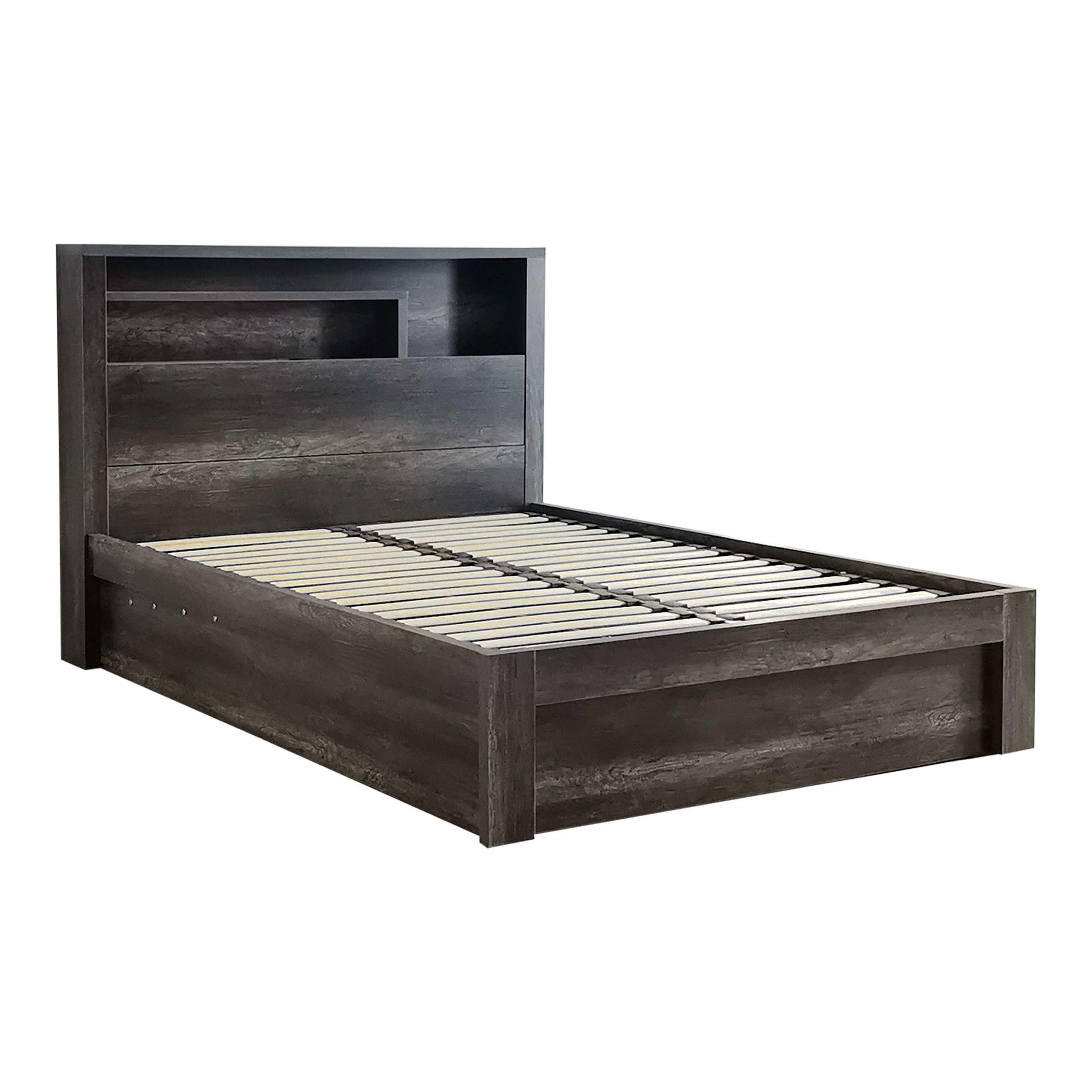 Product image of the  Bellevue Bed Frame, Front Slat Gas Lift Base, Charcoal from Forty Winks