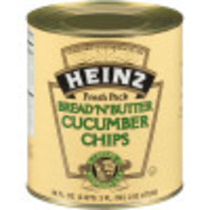 HEINZ Bread & Butter Cucumber Chips #10 Can, 99 fl. oz. (Pack of 6) image