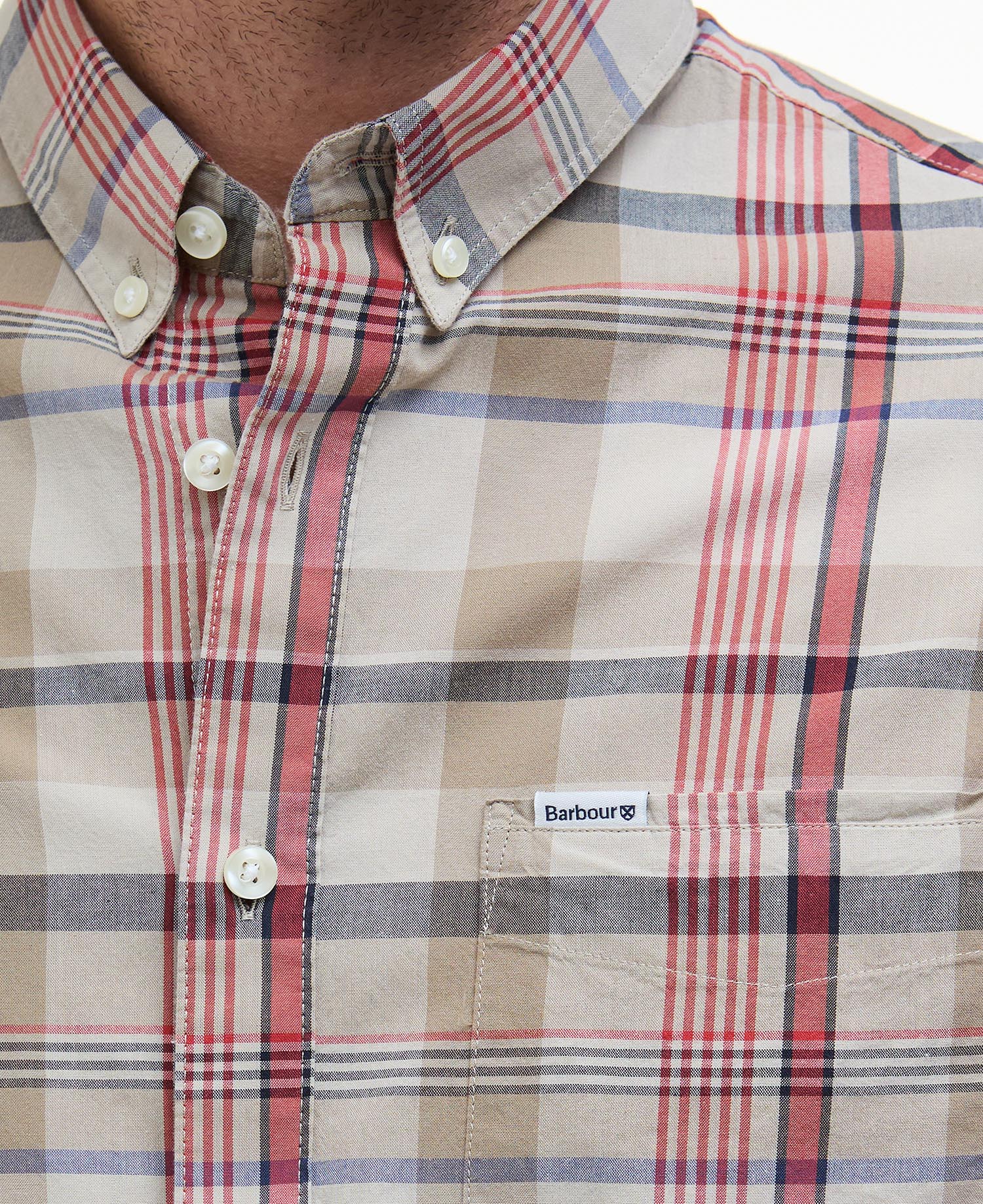 Hillway Madras Regular Short-Sleeved Shirt image number 4
