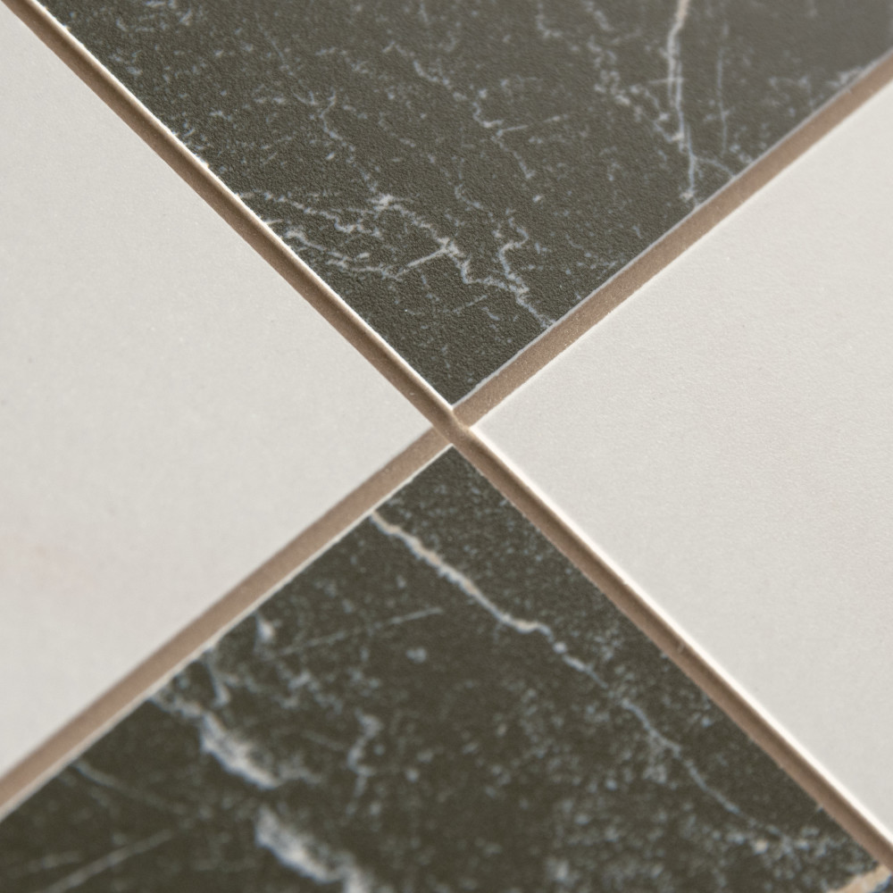 Marbilia Chess Marquina Gold 17-3/8 in. x 17-3/8 in. Porcelain Floor and Wall Tile