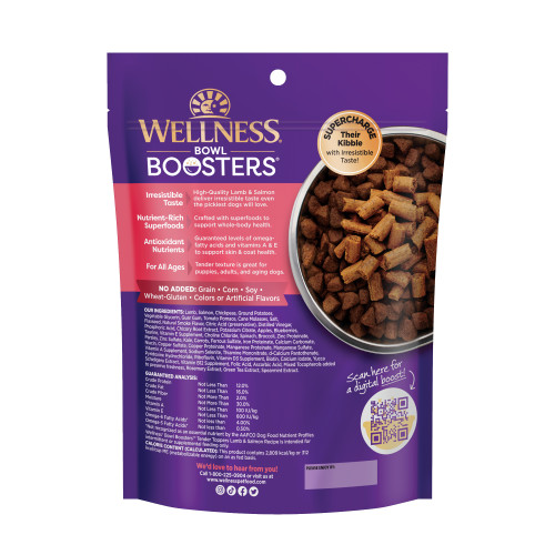Wellness Bowl Boosters Tender Topper Lamb & Salmon back packaging