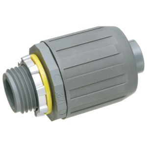 SNAP²IT® Push-On Liquid Tight Connector, UV-Rated Plastic, Straight, 3/4 in.