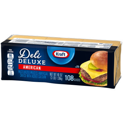 Kraft Deli Deluxe American Cheese Slices 3 Lb 108 ct Pack