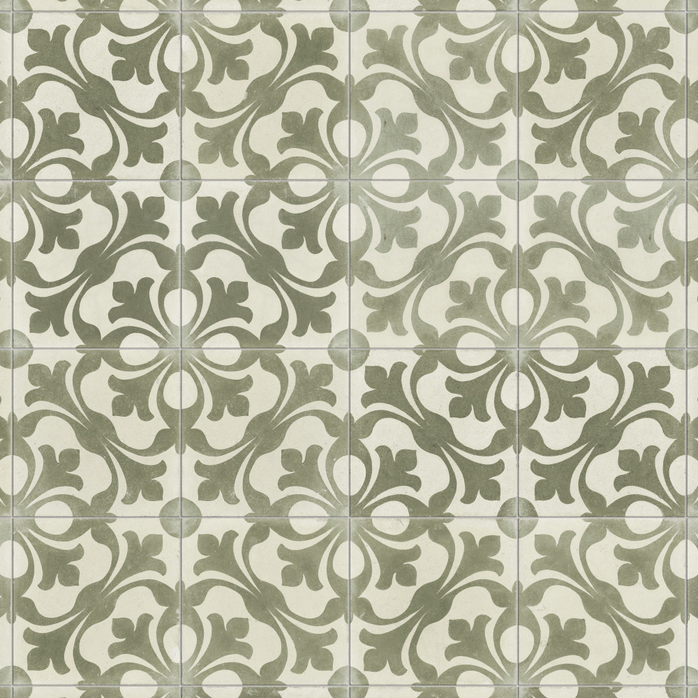 Kings Nouveau Sage 17-5/8 in. x 17-5/8 in. Ceramic Floor and Wall Tile