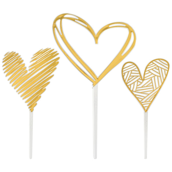 Gold Hearts Cake Kit
