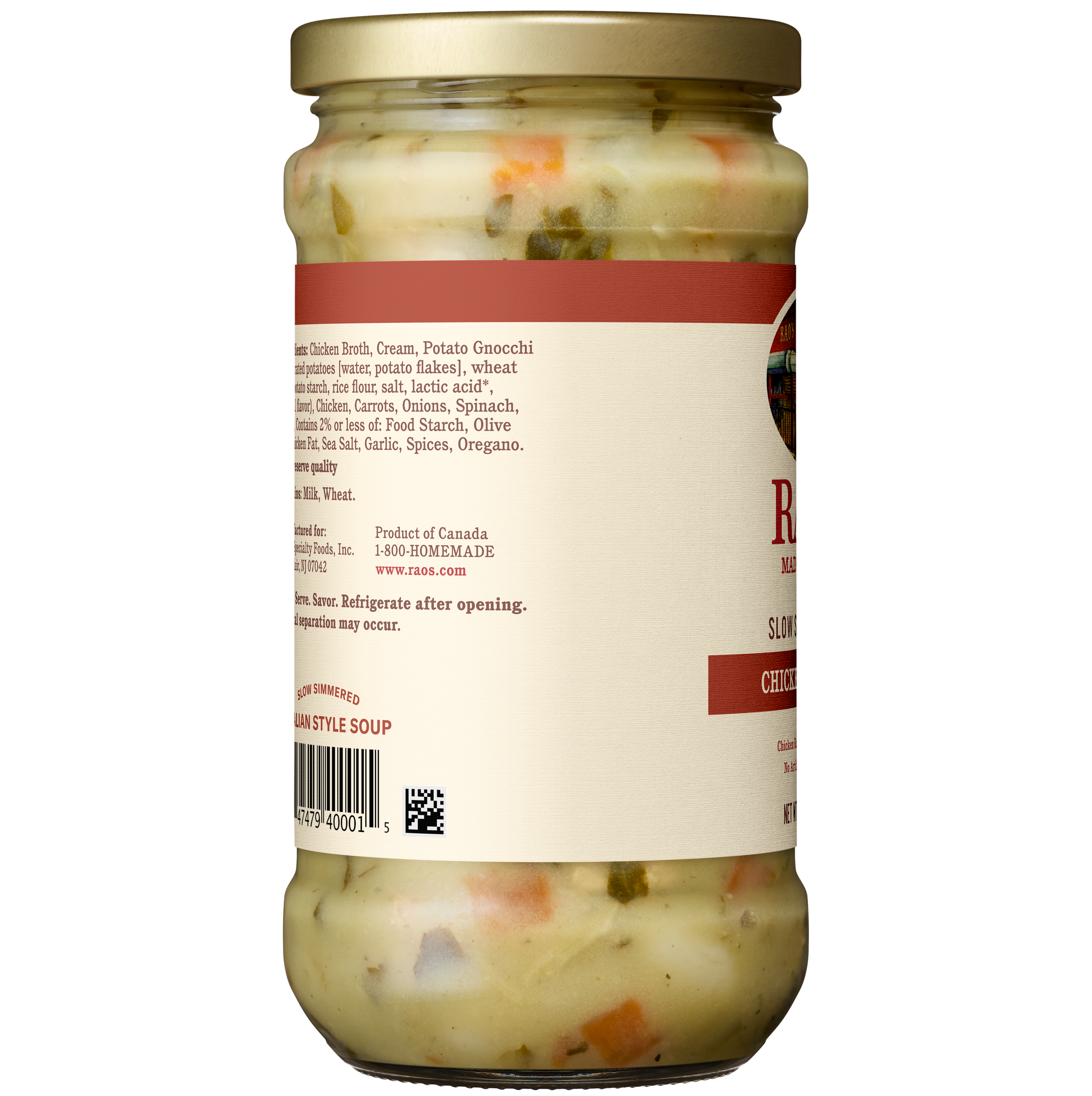 Chicken & Gnocchi Soup, 16 oz - Left Image