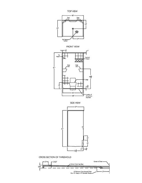 Technical Drawing — Cd Shower Tech Draw Sst 4836bf 5